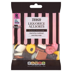 Tesco Liquorice Allsorts Sweets 250G