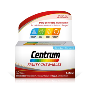 Centrum Fruity Chewables 30 Tablets