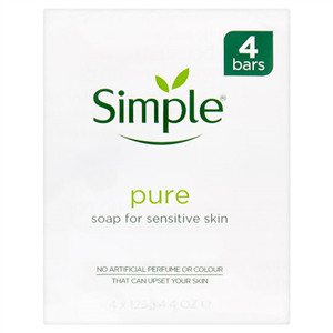 Simple Pure Bar Soap 4 X125g