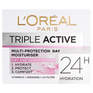 L'oreal Paris Triple Active Day Dry Moisutriser 50Ml