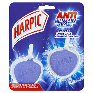 Harpic Hygienic Remover Toilet Block Limescale 2X40g
