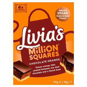 Livia's Million Squares Chocolate Orange 4 X 38G