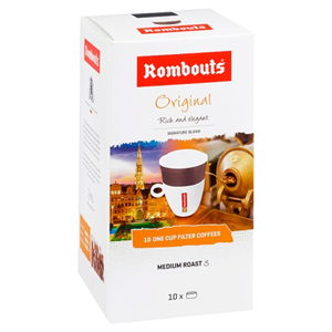 Rombouts Original One-Cup Filter Coffee 10 Pack 62G