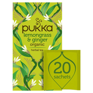 Pukka Organic 20 Lemon Grass & Ginger Tea Bags 36G