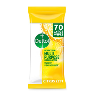 Dettol Multi Purpose Citrus Wipes 70S