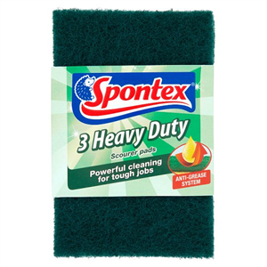 Spontex Heavy Duty Scourer Pads 3 Pack