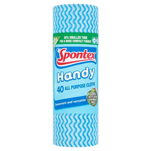 Spontex All Purpose Cloths On A Roll 40 Pack