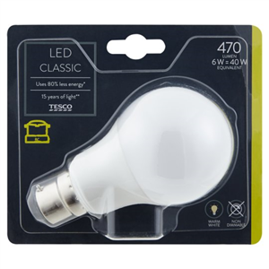 Tesco Led Classic 40W Bayonet Cap