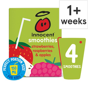 Innocent Kids Strawberry Raspberry & Apple 4X150ml