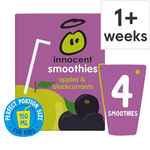 Innocent Kids Smoothies Apple & Blackcurrant 4X150ml