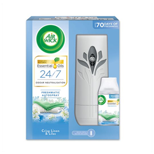 Airwick Air Freshener Freshmatic Crisp Linen Kit