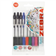 Zebra Grip Ballpoint Pens Asstd 10 Pack