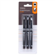 Tesco Liquid Ink Pens Black 3 Pack