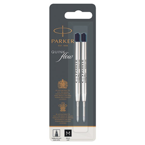 Parker Ballpoint Pen Refill Black 2 Pack