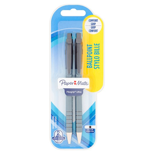 Paper Mate Flex Grip Ultra Ball Pens Black 2 Pack