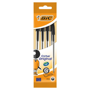 Bic Cristal 4 Pouch Ballpen Black