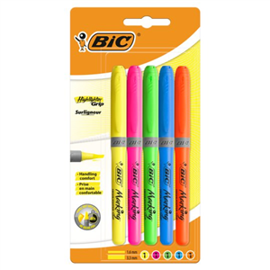 Bic 5 Pack Highlighters