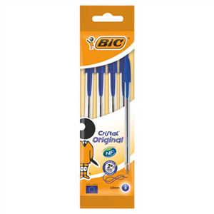 Bic Cristal 4 Pouch Ballpen Blue