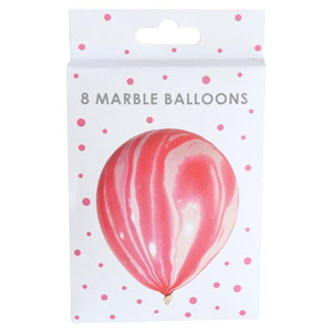 Pink Marble Balloons 8Pk