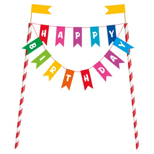 Bunting Cake Topper