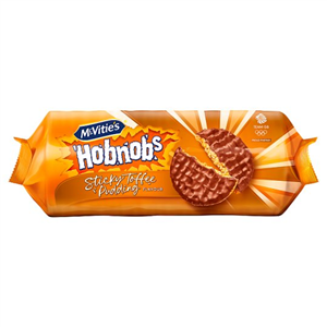 Mcvities Hobnobs Sticky Toffee Pudding Flavoured Biscuits 262G