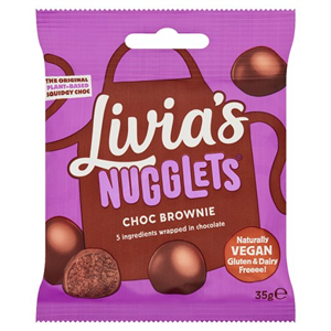 Livia's Kitchen Nugglets Raw Chocolate Brownie 35g