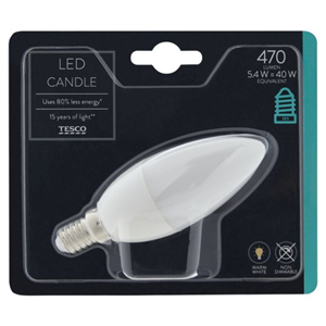 Tesco Led Candle 40W Small Edisonscrew