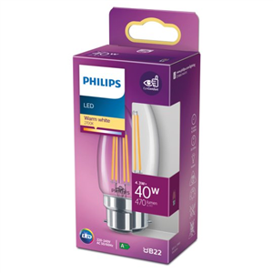 Philips Led Filament Candle 40W Bayonet Cap