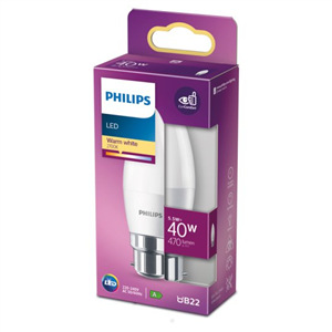 Philips Led 40W B22 Candlewarmwhite