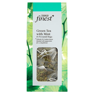 Tesco Finest Green Tea Mint 15 Tea Bags 30G