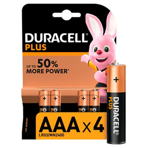 Duracell Plus AAA 4 Pack