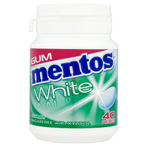 Mentos Gum White Spearmint Bottle 60G