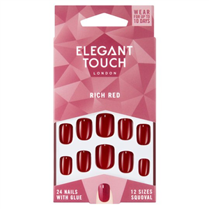Elegant Touch False Nails Rich Red