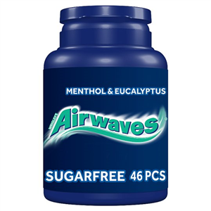 Airwaves Menthol & Eucalyptus Gum Bottle 46 Pieces