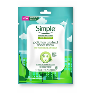 Simple Kind To Skin Pollution Protect Sheet Mask 21Ml