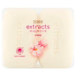 Tesco Extracts Magnolia Soap 4X125g