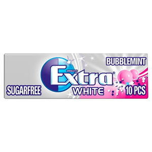 Extra White Bubblemint Gum 10 Pieces