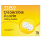 Tesco Dispersible Aspirin 300Mg 16 Tablets