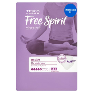Tesco Free Spirit Active Underwear Medium / Large 10 Pack