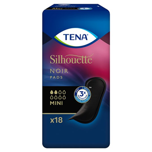 Tena Lady Silhouette Noir Pads Mini X18
