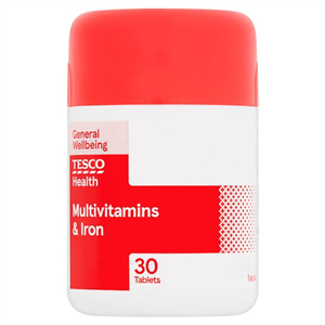 Tesco Multivitamins Plus Iron X 30