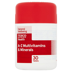 Tesco A-Z Multivitamins & Minerals 30S