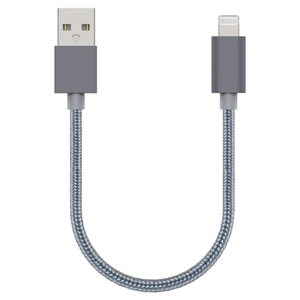Tesco 15Cm Lightning Cable Grey