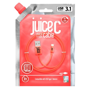 Juice Type C 1m Charging Cable Coral