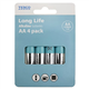 Tesco Long Life Aa 4 Pack