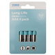 Tesco Long Life Aaa 4 Pack