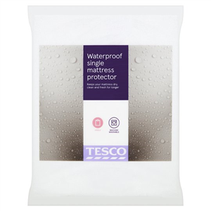 Tesco Waterproof Towelling Protector Single