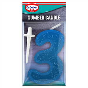 Dr. Oetker Number 3 Candle