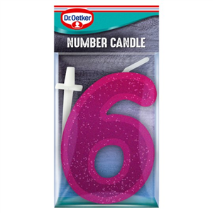 Dr. Oetker Number 6 Candle