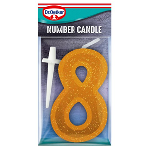 Dr. Oetker Number 8 Candle